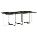vidaXL Set da pranzo da patio da 12 pezzi, grigio e nero