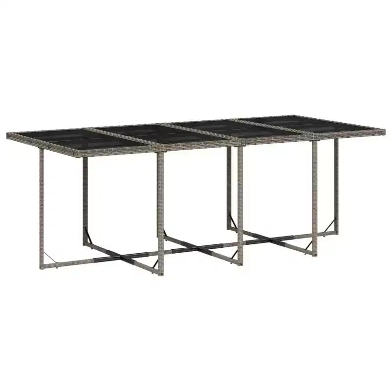 vidaXL Set da pranzo da patio da 12 pezzi, grigio e nero