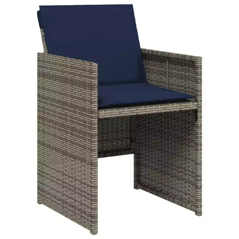 vidaXL Set da pranzo da patio da 12 pezzi, grigio e nero