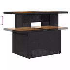 vidaXL Schwarze Gartensofagarnitur aus PE-Rattan, groß, modular