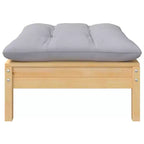 Ensemble de salon de jardin vidaXL gris, en bois de pin massif et tissu (100 % polyester)