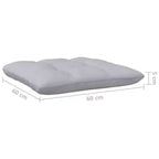 Ensemble de salon de jardin vidaXL gris, en bois de pin massif et tissu (100 % polyester)