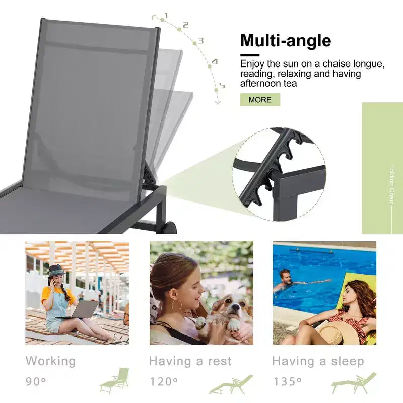 Celebalcony Chaise longue reclinabile singola da 57.8