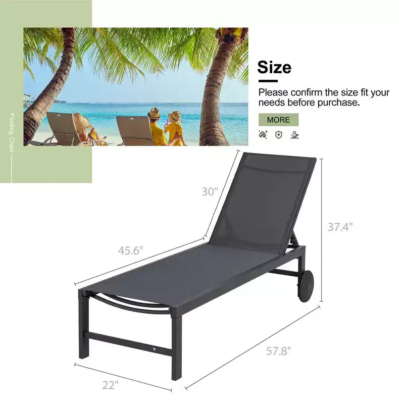 Celebalcony Chaise longue reclinabile singola da 57.8