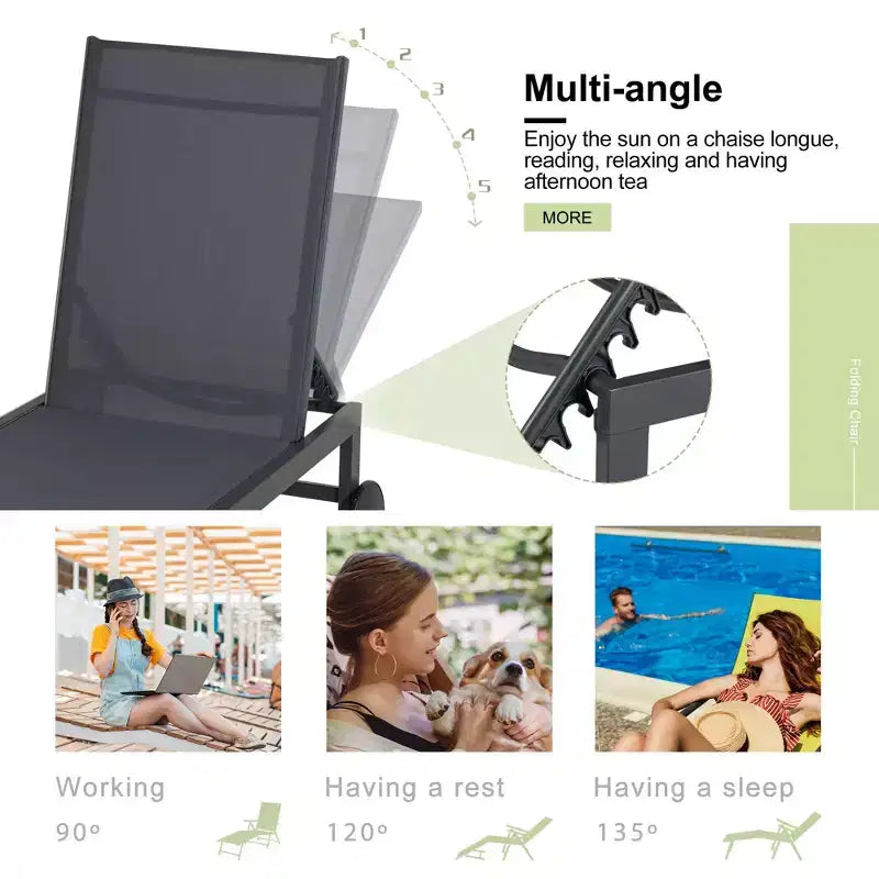 Celebalcony Chaise longue reclinabile singola da 57.8