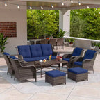Ensemble de canapé de conversation pour terrasse UPTIOT de 8 pièces