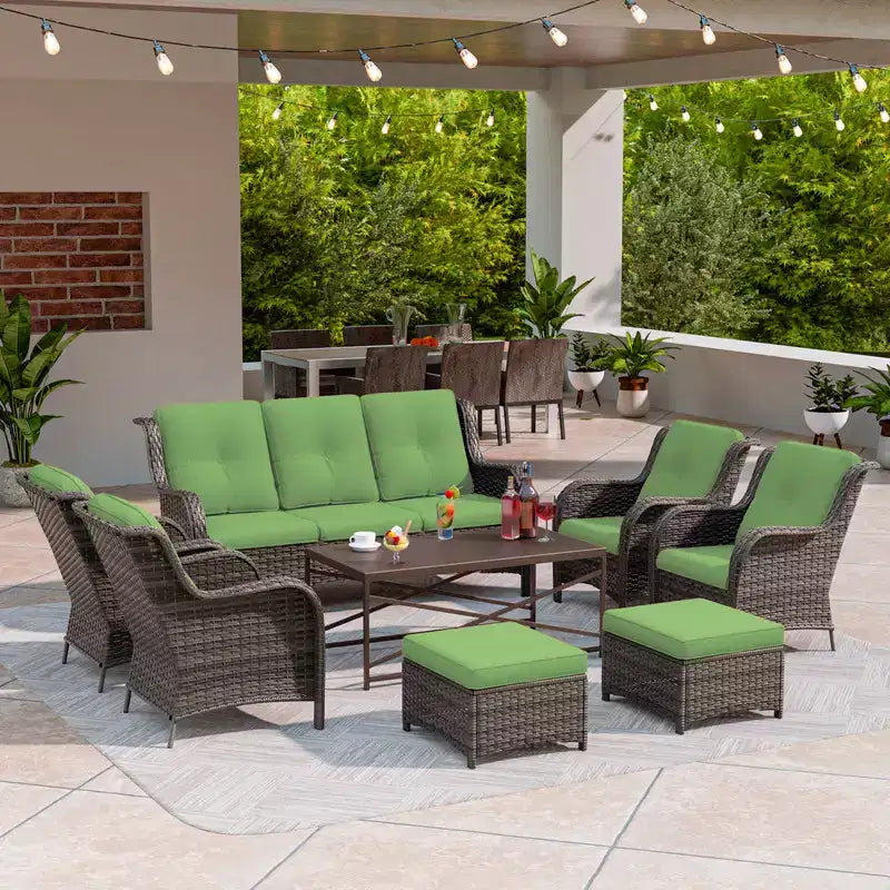 Ensemble de canapé de conversation pour terrasse UPTIOT de 8 pièces