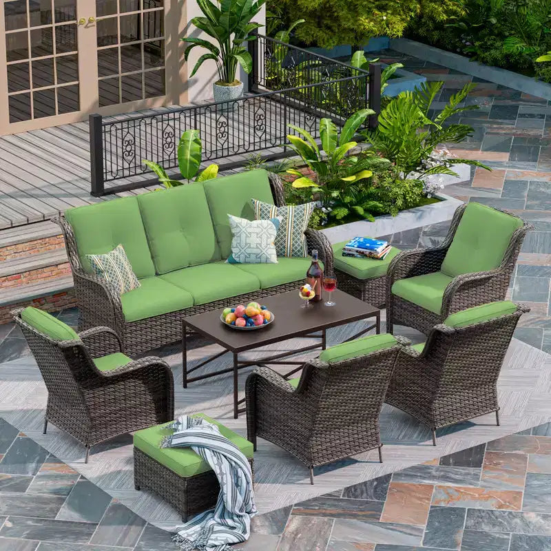 Ensemble de canapé de conversation pour terrasse UPTIOT de 8 pièces