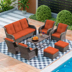 Ensemble de canapé de conversation pour terrasse UPTIOT de 8 pièces