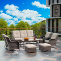 UPTIOT 8-Piece Patio Conversation Sofa Set