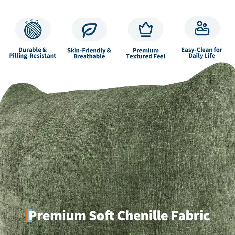 Chenille Fabric Modular Love Seat Sofa, 2-Seater Cloud Couch with High Resilience Sponge, Small Space Boneless Sofa for Apartment, Office