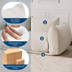 Chenille Fabric Modular Love Seat Sofa, 2-Seater Cloud Couch with High Resilience Sponge, Small Space Boneless Sofa for Apartment, Office