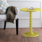 Royal Hampton Side Table With Round Top, Yellow