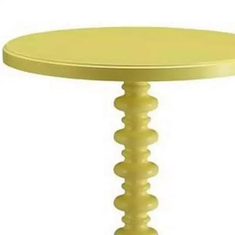 Royal Hampton Side Table With Round Top, Yellow
