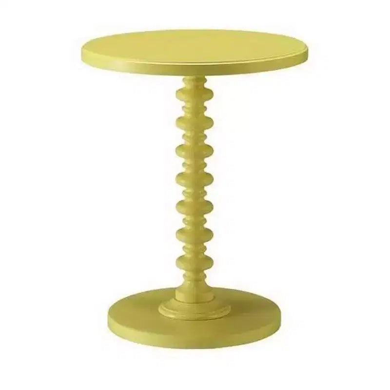 Royal Hampton Side Table With Round Top, Yellow