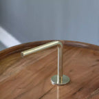 GDFStudio Annisa Mid-Century Modern Wood and Metal Side Table with Angled Legs