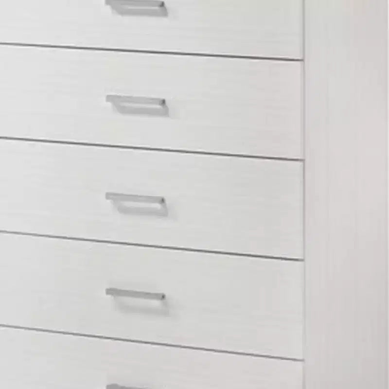 Royal Hampton Chest with 5 Drawers and Wooden Frame, White