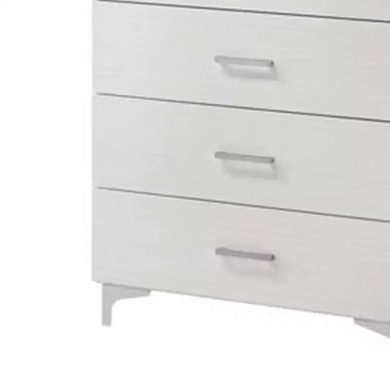 Royal Hampton Chest with 5 Drawers and Wooden Frame, White
