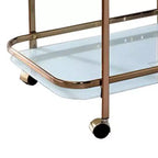 Royal Hampton Contemporary Serving Cart In Champagne Finish