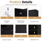 MAYEERTY Tall Storage Cabinet Adjustable Shelves Flip-Out Basket MDF Aluminum Handles