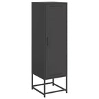 vidaXL Highboard Black Steel Medium Highboard Rectangular Industrial