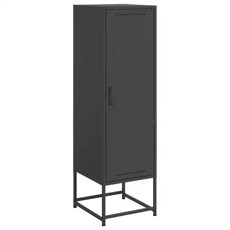 vidaXL Highboard Black Steel Medium Highboard Rectangular Industrial