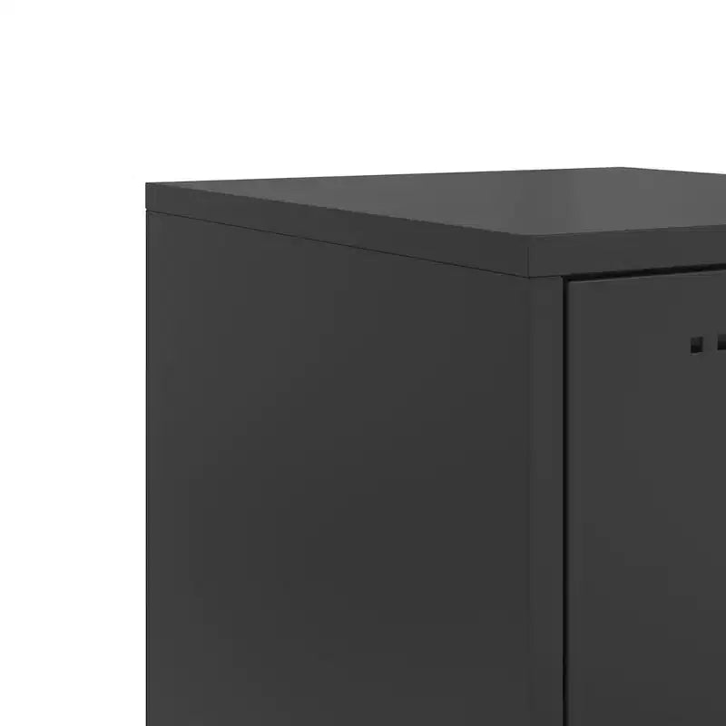 vidaXL Highboard Black Steel Medium Highboard Rectangular Industrial