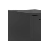 vidaXL Highboard Black Steel Medium Highboard Rectangular Industrial