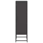 vidaXL Highboard Black Steel Medium Highboard Rectangular Industrial