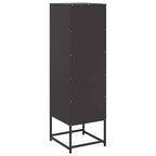 vidaXL Highboard Black Steel Medium Highboard Rectangular Industrial