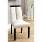 Royal Hampton Contemporary Side Chair Withwhite Cal. Foam, Black Finish, Set of 2