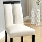 Royal Hampton Contemporary Side Chair Withwhite Cal. Foam, Black Finish, Set of 2