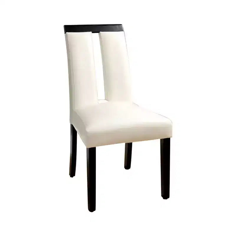 Royal Hampton Contemporary Side Chair Withwhite Cal. Foam, Black Finish, Set of 2