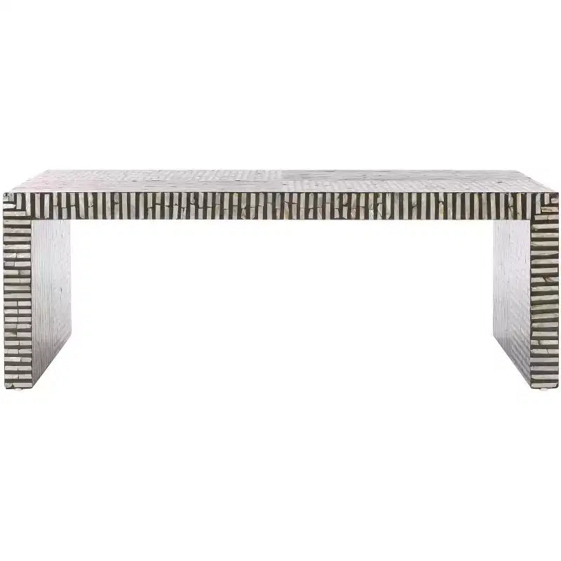 Hamza Rectangle Coffee Table - COF1805A - Silver/Black - Safavieh