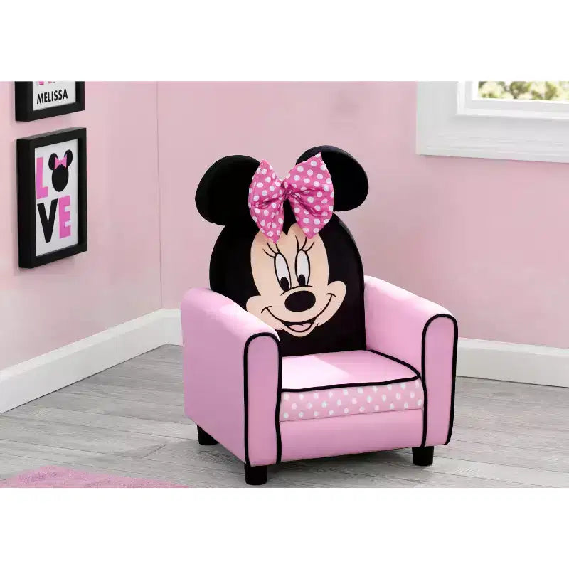 Delta Children Minnie Mouse Character Kids Upholstered Chair