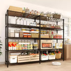 Heavy Duty Metal Storage Shelves 4/5-Tier  Industrial Wire Shelving with Wheels, 3300 LBS Capacity Adjustable Shelving Unit for Garage & Warehouse