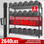 Heavy Duty Metal Storage Shelves 4/5-Tier  Industrial Wire Shelving with Wheels, 3300 LBS Capacity Adjustable Shelving Unit for Garage & Warehouse