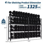 Heavy Duty Metal Storage Shelves 4/5-Tier  Industrial Wire Shelving with Wheels, 3300 LBS Capacity Adjustable Shelving Unit for Garage & Warehouse