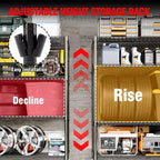 Heavy Duty Metal Storage Shelves 4/5-Tier  Industrial Wire Shelving with Wheels, 3300 LBS Capacity Adjustable Shelving Unit for Garage & Warehouse