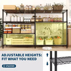 Heavy Duty Metal Storage Shelves 4/5-Tier  Industrial Wire Shelving with Wheels, 3300 LBS Capacity Adjustable Shelving Unit for Garage & Warehouse