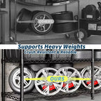 Heavy Duty Metal Storage Shelves 4/5-Tier  Industrial Wire Shelving with Wheels, 3300 LBS Capacity Adjustable Shelving Unit for Garage & Warehouse