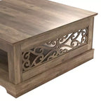 Galano Wood Coffee Table with Storage Shelf 34.8 W x 34.8 D x 16.1 H