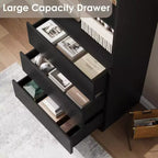 Bibliothèque industrielle de 70 pouces avec tiroirs, étagère et bibliothèque à 3 niveaux ouverts, grande bibliothèque de style maison de campagne pour salon ou bureau