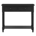Table console traditionnelle de 35.4 avec tiroirs et étagère, table d’entrée vintage en pin, table de canapé compacte pour salon ou couloir – Panipeachy