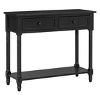 Table console traditionnelle de 35.4 avec tiroirs et étagère, table d’entrée vintage en pin, table de canapé compacte pour salon ou couloir – Panipeachy