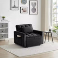 MAYEERTY Foldable Futon Sofa Bed - Adjustable Back with Wheels & Strap, Compact Versatile Design for Small Spaces Black
