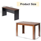 FurnitureR 47,2 hüvelykes étkezőasztal-készlet 2 paddal, modern MDF-fa asztal- és ülőgarnitúra, helytakarékos étkezőbútor konyhába és étkezőbe