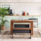 FurnitureR 47,2 hüvelykes étkezőasztal-készlet 2 paddal, modern MDF-fa asztal- és ülőgarnitúra, helytakarékos étkezőbútor konyhába és étkezőbe