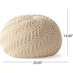 Fauteuil poire Okak tissé, fauteuil de sol confortable avec rembourrage en mousse à mémoire de forme, fauteuil-canapé pour le salon ou la chambre