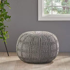 Fauteuil poire Okak tissé, fauteuil de sol confortable avec rembourrage en mousse à mémoire de forme, fauteuil-canapé pour le salon ou la chambre